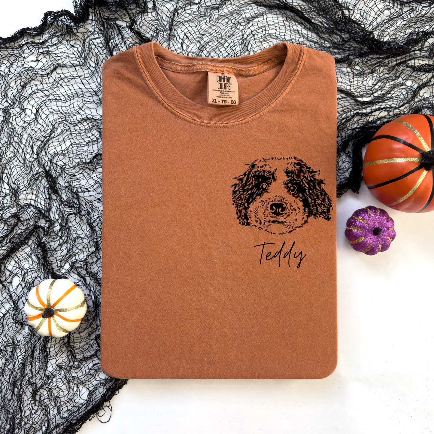 Fall Colored Pet Portrait Shirts