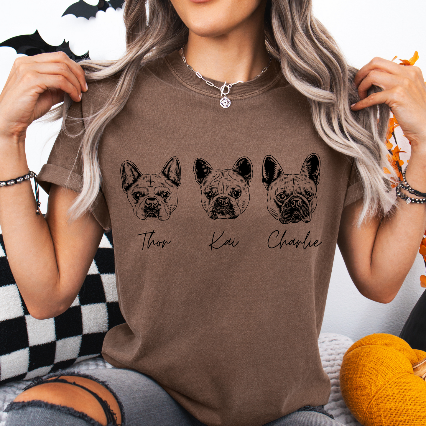 Fall Colored Pet Portrait Shirts