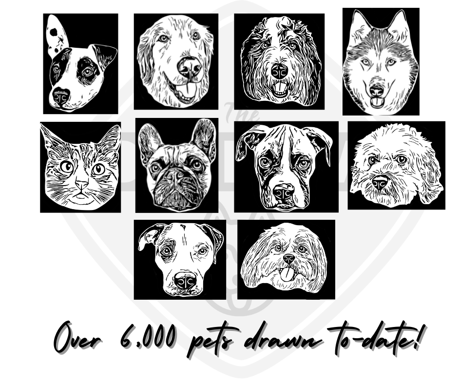Fall Colored Pet Portrait Shirts