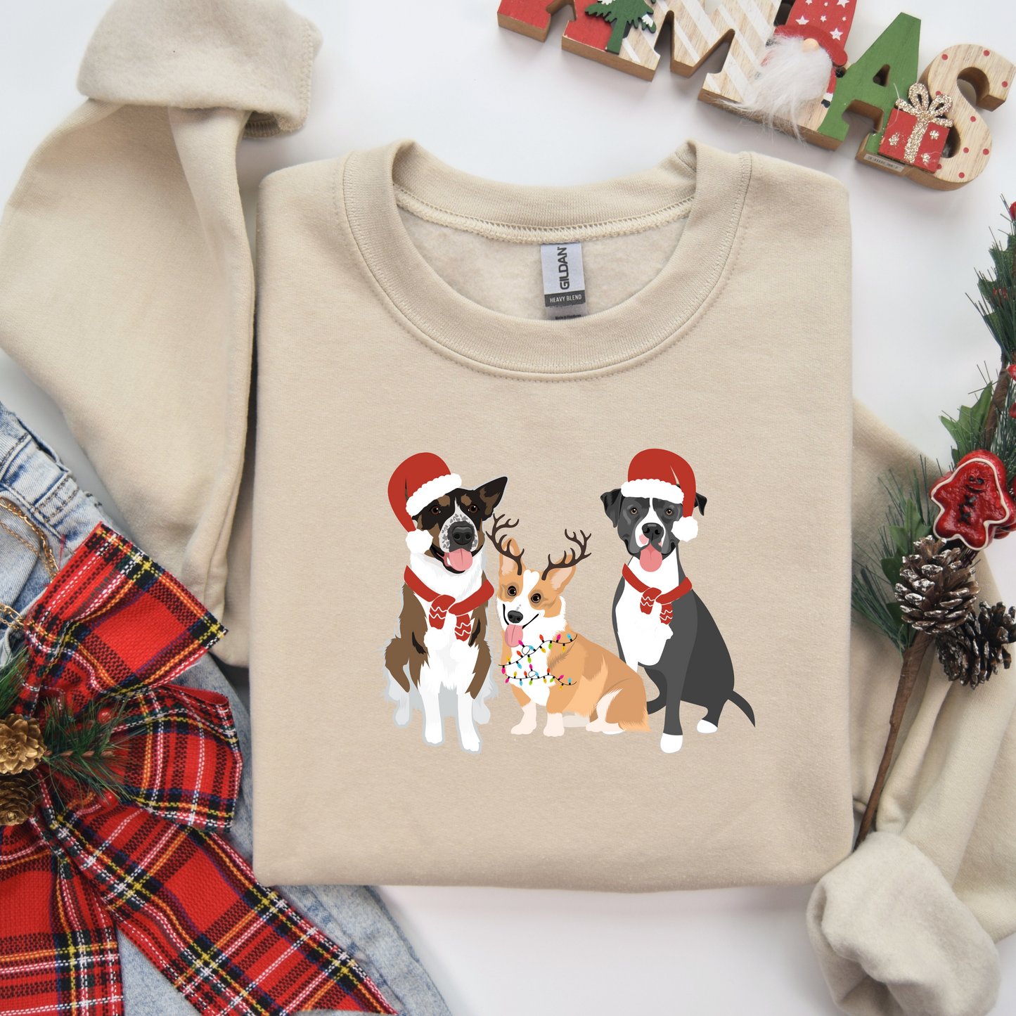 Custom Christmas Dog Crewneck
