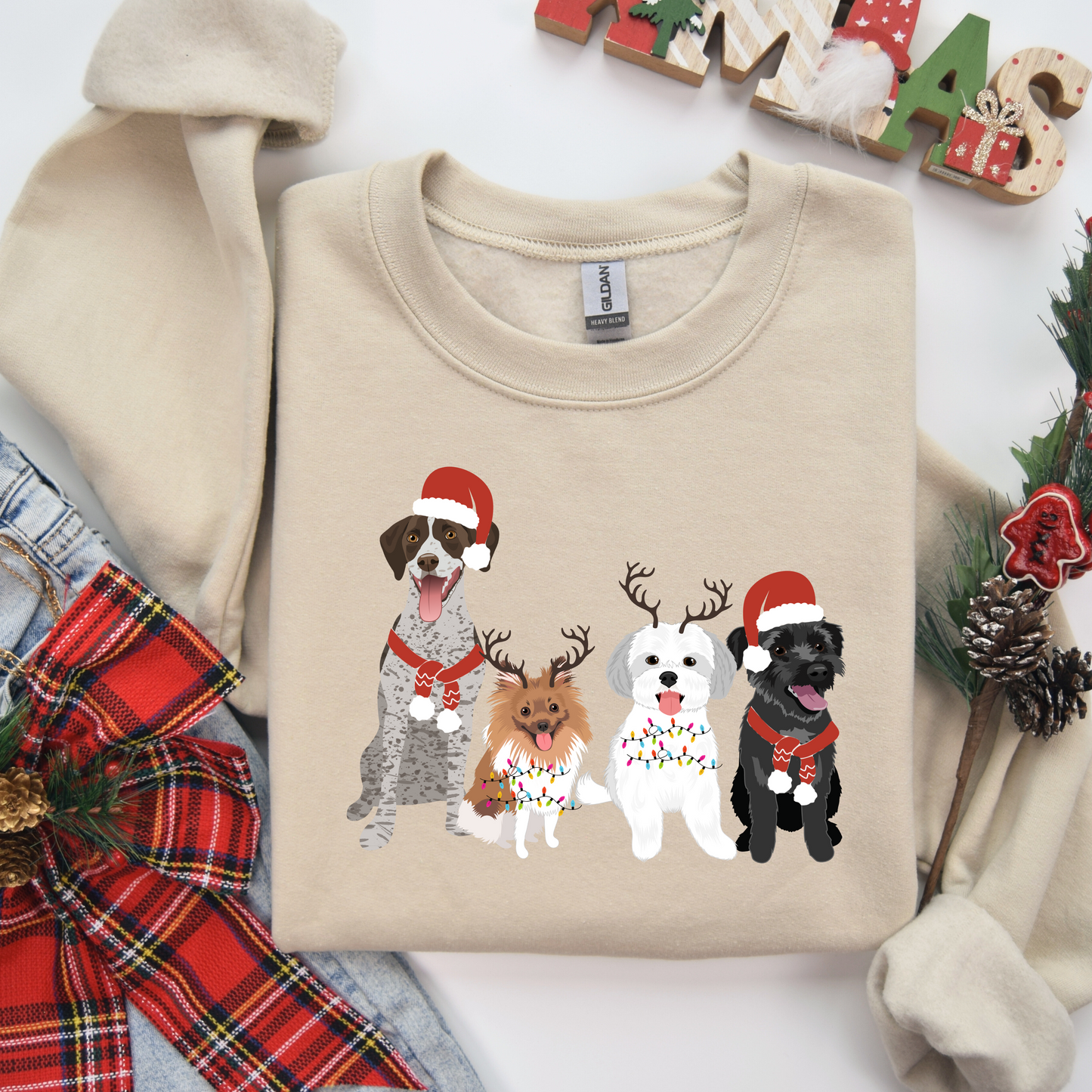 Custom Christmas Dog Crewneck