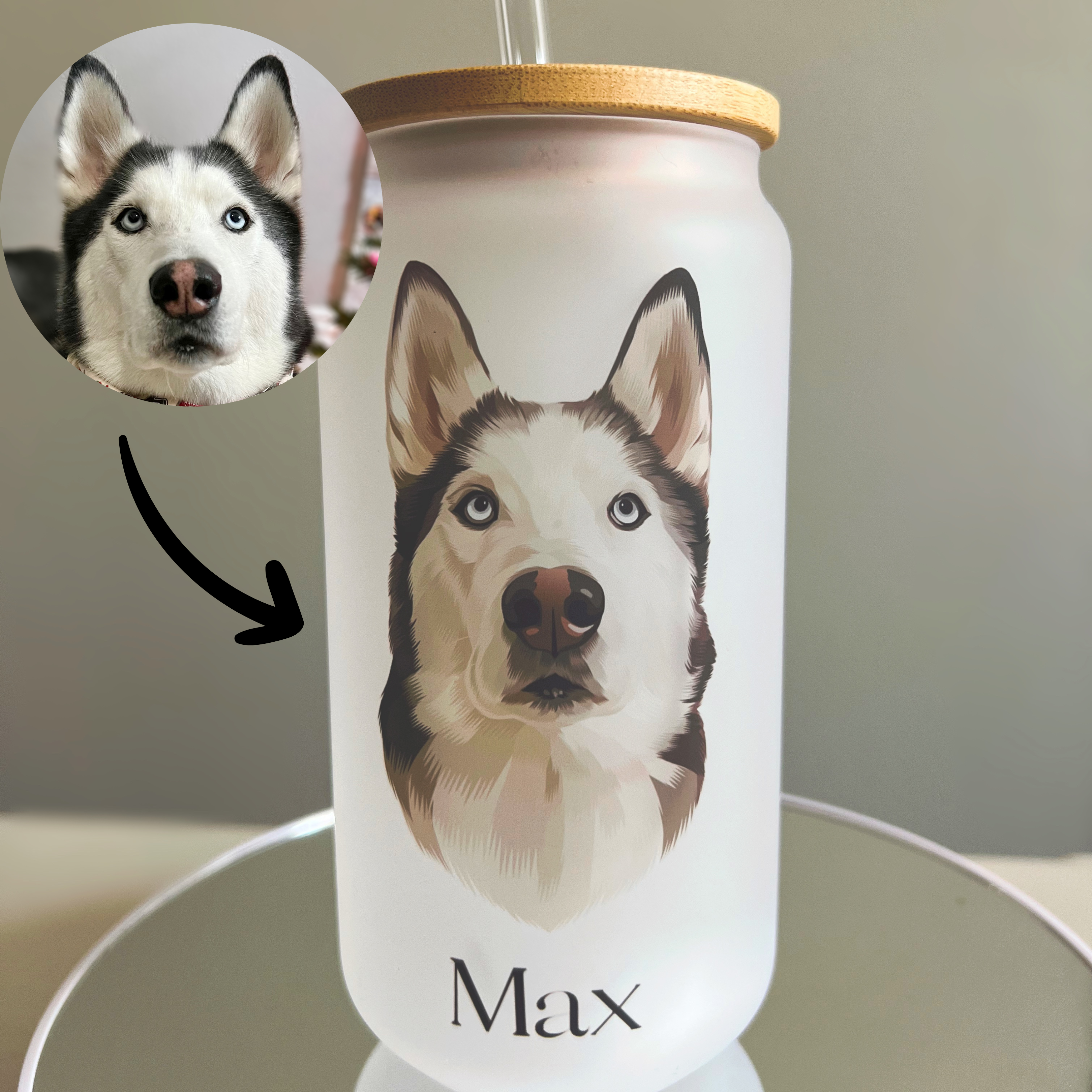 Cartoon Pet Portrait Tumbler