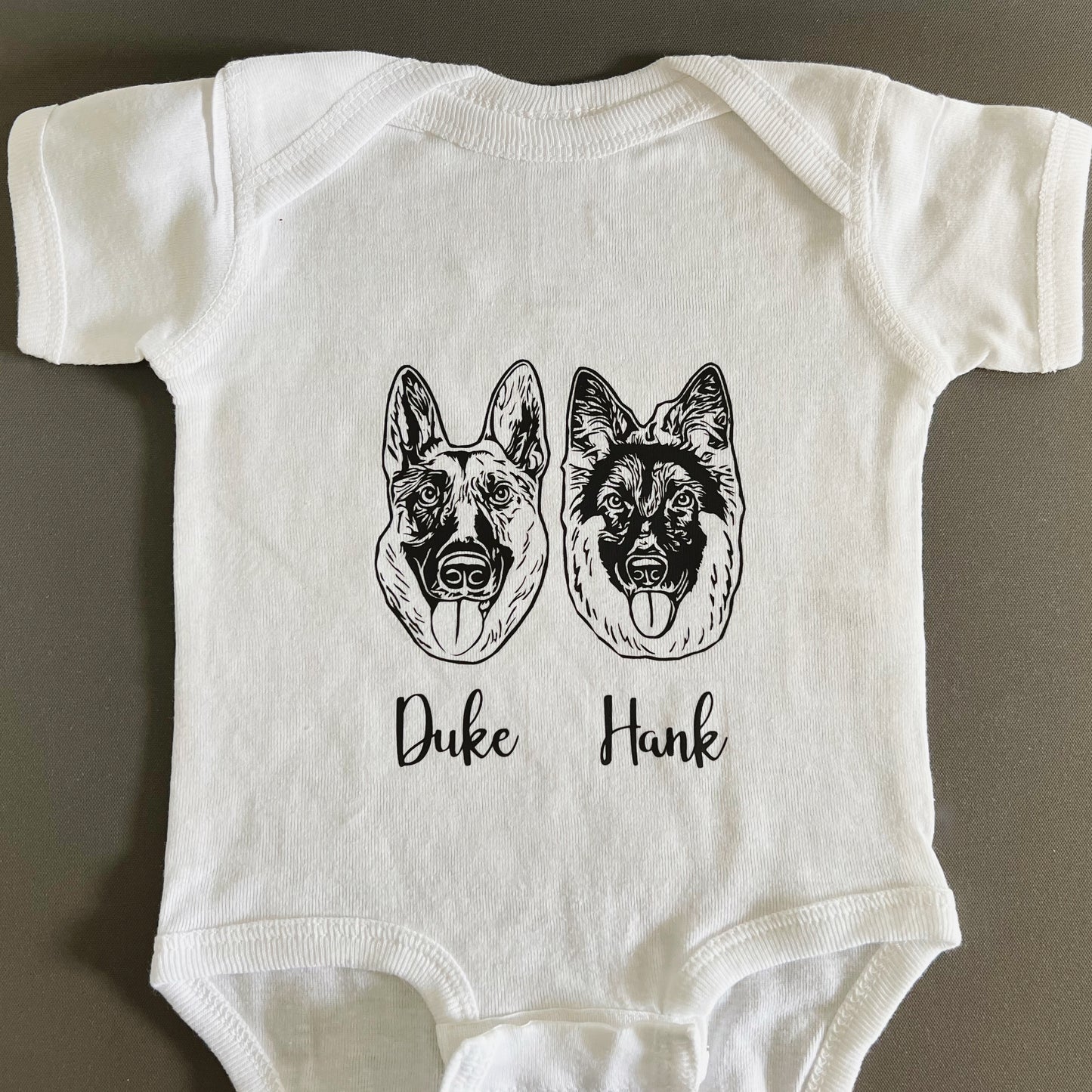 Custom Pet Portrait Baby Apparel