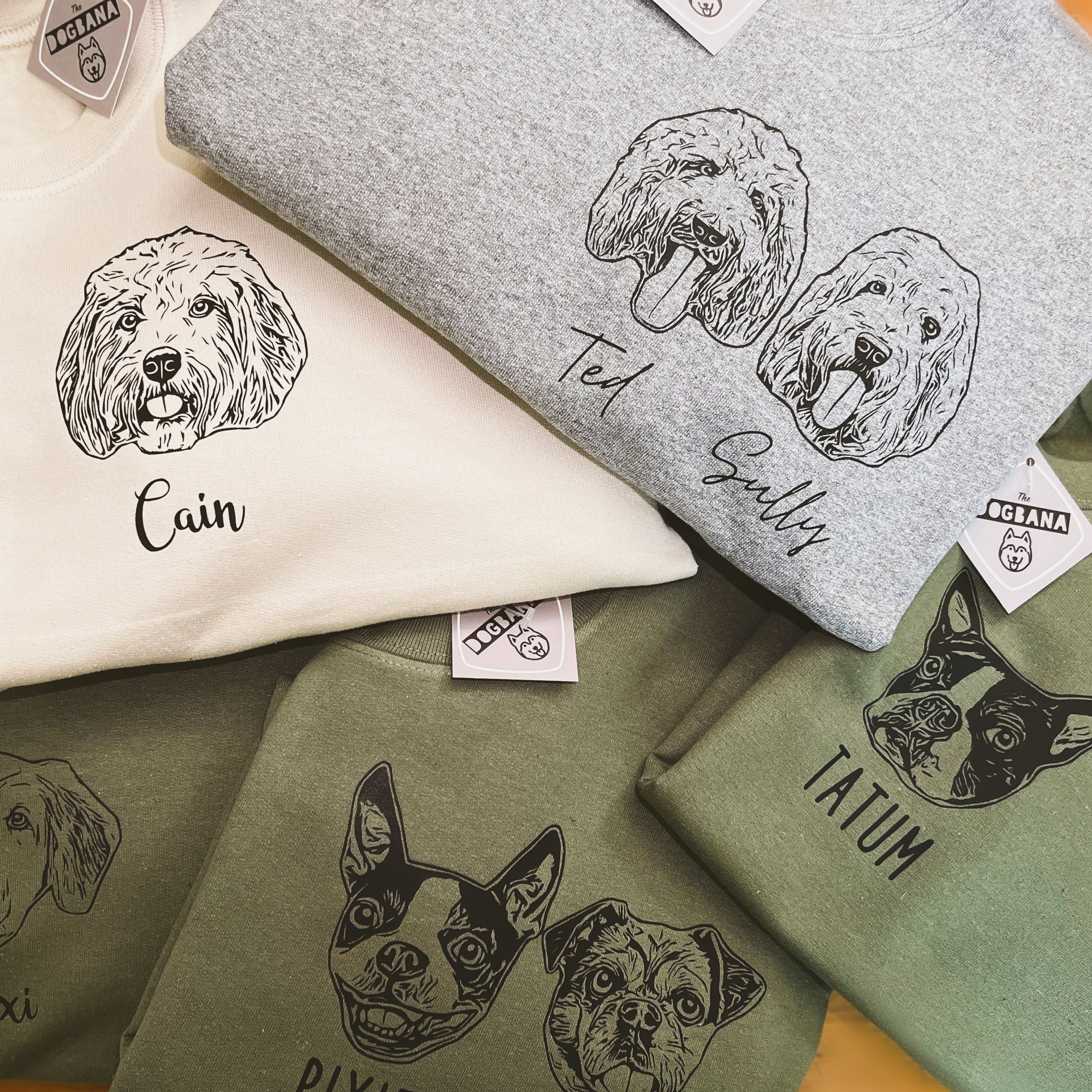 Custom Photo Dog Bandana and Pet Shirt - TShirt - Picture - Matching - Cat store - Dog Dad - Dog Mom