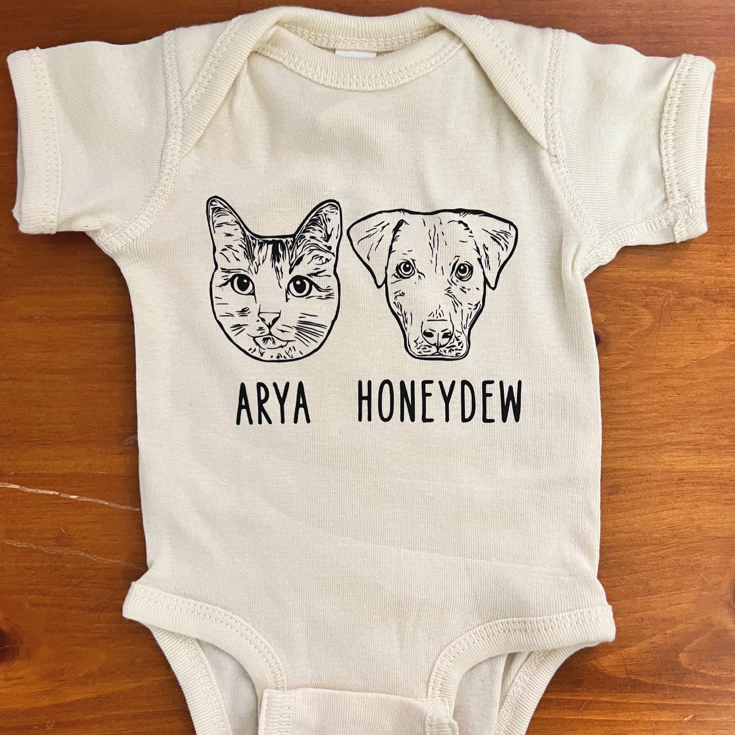 Custom Pet Portrait Baby Apparel