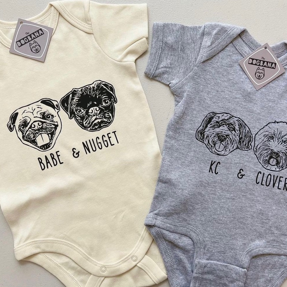 Custom Pet Portrait Baby Apparel