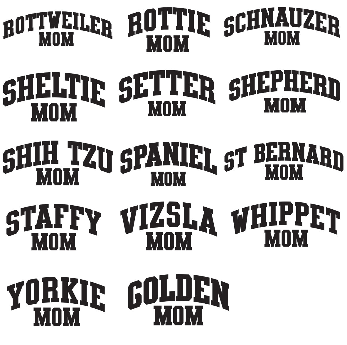 Dog Breed Varsity Crewneck