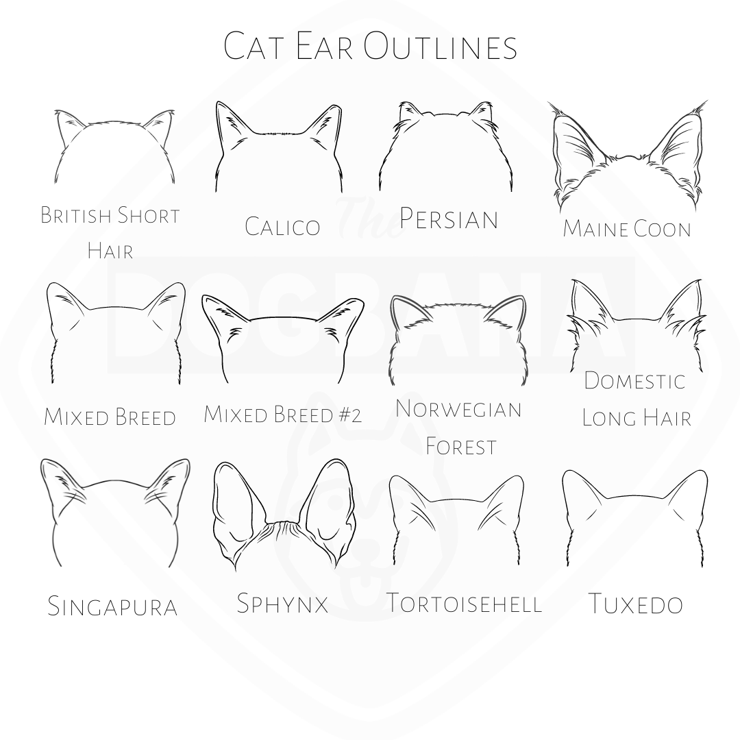 Dog and Cat Ears Outline Shirt